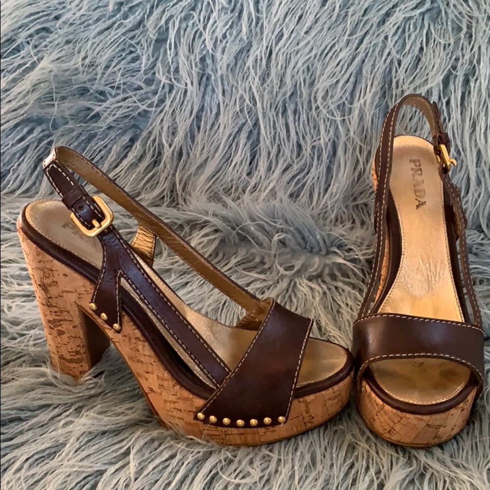 Prada platform heels